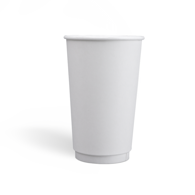 16oz kompostovateľný povlak PLA s dvojitou stenou papierových pohárov