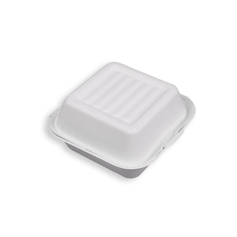 6'' Biologicky rozložiteľné boxy na burger Bagasse z cukrovej trstiny